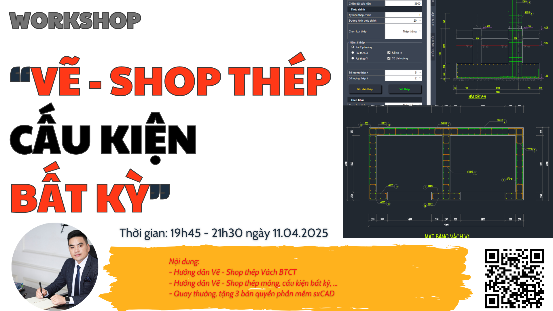 Workshop 11.4.2025 VẼ - SHOP THÉP CẤU KIỆN BẤT KỲ